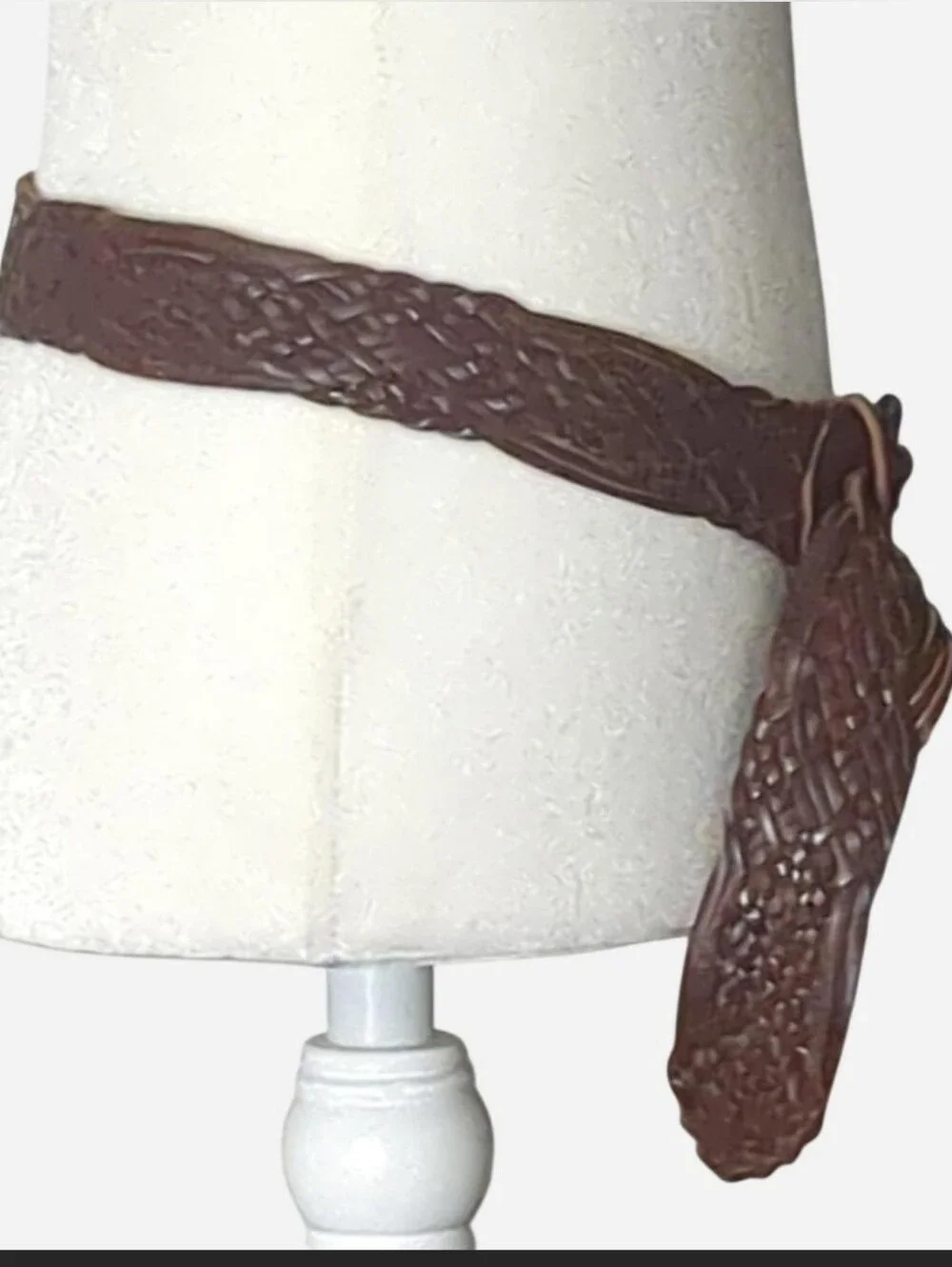 Vintage 90s Braided Leather Belt Dark Brown S/M – Boho Western Aesthetic